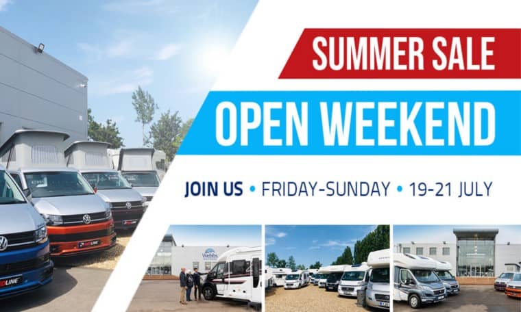 Summer sale at Webbs Motor Caravans