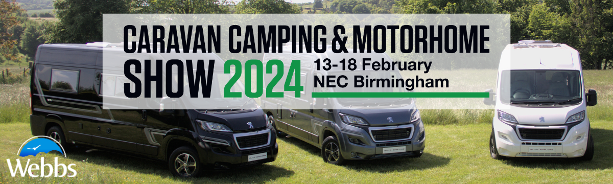 Webbs Motor Caravans showcasing their Auto Explore van conversion range at the NEC Caravan, Camping & Motorhome Show 2024