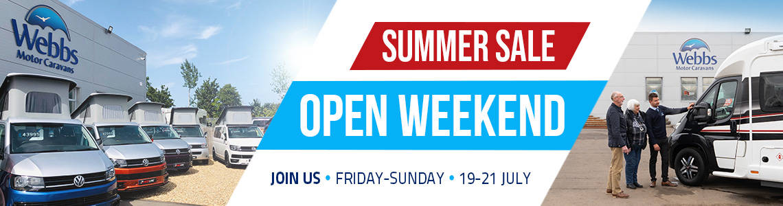 Summer Sale Open Weekend At Webbs Motor Caravans