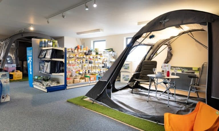 Webbs Motor caravans' accessories shop in Reading with Awnings and products for motorhomes, caravans and VW campervans.